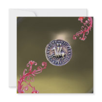 SEAL OF THE KNIGHTS TEMPLAR agete grey Invitations
