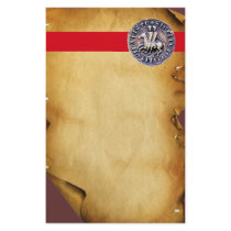 SEAL OF THE KNIGHTS TEMPLAR, Brown Parchment Customized Stationery