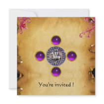 SEAL OF THE KNIGHTS TEMPLAR  gem purple Custom Announcements