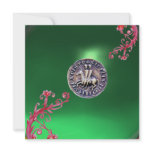SEAL OF THE KNIGHTS TEMPLAR jade green Personalized Invite
