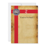 SEAL OF THE KNIGHTS TEMPLAR, Monogram  Parchment Personalized Invitation