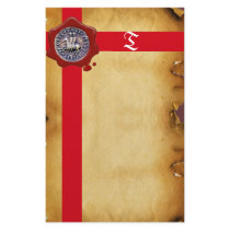 SEAL OF THE KNIGHTS TEMPLAR, Monogram  Parchment Stationery
