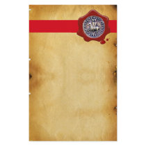 SEAL OF THE KNIGHTS TEMPLAR, Red Wax ,Parchment Stationery Design