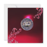 SEAL OF THE KNIGHTS TEMPLAR ruby red burgundy Custom Invite
