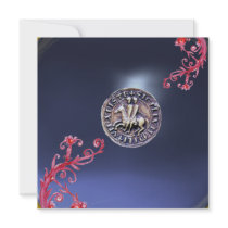 SEAL OF THE KNIGHTS TEMPLAR sapphire blue Custom Announcements