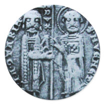 SEAL OF THE KNIGHTS TEMPLAR ROUND STICKERS