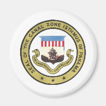 SEAL OF THE PANAMA CANAL ZONE FRIDGE MAGNETS
