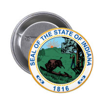 Seal of the State of Indiana Pinback Button