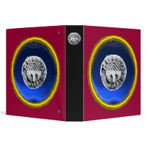 SEAL TAU OF THE KNIGHTS TEMPLAR gem blue red 3 Ring Binders