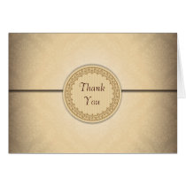 Sealed Damask Flap Thank You Card
