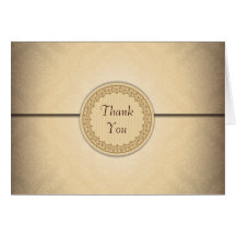 Sealed Damask Flap Thank You Card