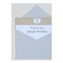 Sealed with a Blessing Religious Thank You Card Announcement