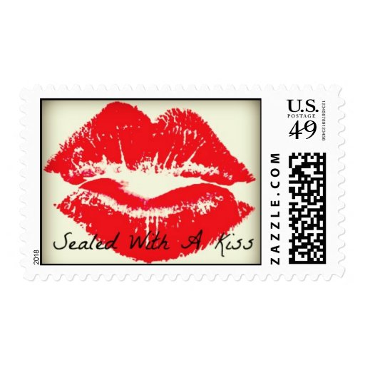 Sealed With A Kiss Postage Stamp Zazzle 