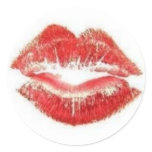 "Sealed with a kiss" stickers