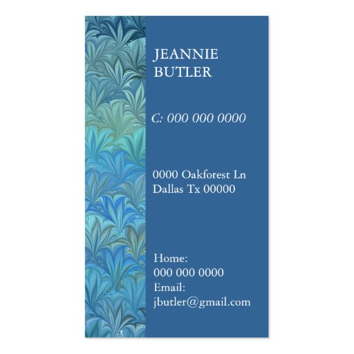 Sealife Business Card Template (front side)