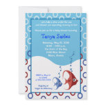 Sealife RED FISH BLUE FISH 5x7 Baby Shower Personalized Invitations