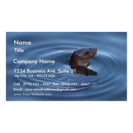 Seals Lions Business Card Templates (front side)
