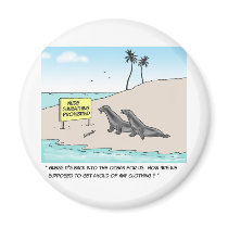Seals on a Nude Beach Fridge Magnets