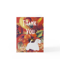 Sealyham Terrier - Autumn Floral Design Card