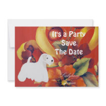 Sealyham Terrier - Autumn Floral Design Announcements