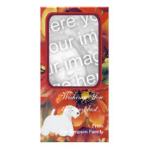 Sealyham Terrier - Autumn Floral Design Picture Card