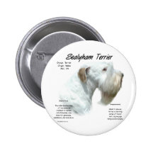 Sealyham Terrier History Design Buttons