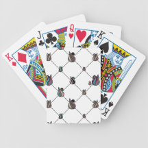 seamless cute chickens v4 playing cards