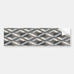Seamless Diamond Shaped Chrome Plated Metal Bumper Stickers
