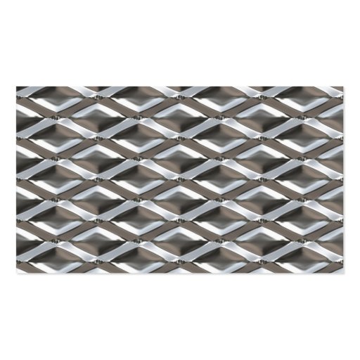 Seamless Diamond Shaped Chrome Plated Metal Business Cards (front side)