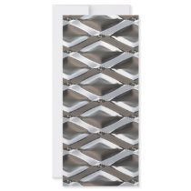 Seamless Diamond Shaped Chrome Plated Metal Rack Card Design