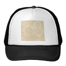 Seamless Floral Pattern Background SOFT TAN PINK S Hat