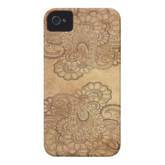 Seamless paisley with flower v8 case-mate iphone 4 cases
