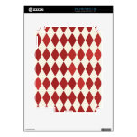 Seamless retro harlequin Ereader skin iPad 2 Decals