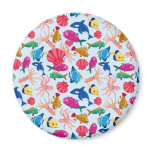 SeamlessBackgroundwithTheFishesinTheSea_thumb Fridge Magnet