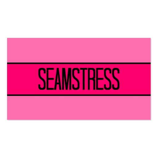 Seamstress Baby and Hot Pink Business Card (front side)