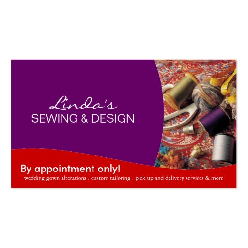 Seamstress ~ Business Card (front side)