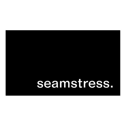 Seamstress Business Card (front side)