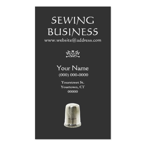 Seamstress  Business Card (front side)