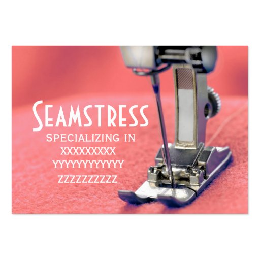 Seamstress Business Card Templates (front side)
