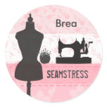 Seamstress Fashion Stylist Round Stickers