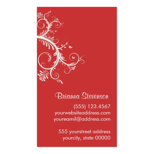 Seamstress Mannequin Business Card (back side)