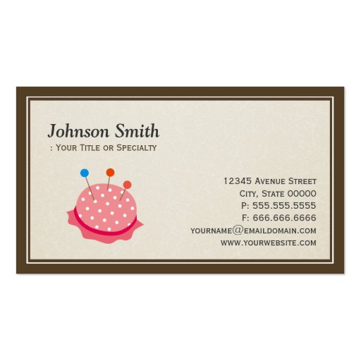 Seamstress Tailor - Cut Sewing Thread Kit Business Cards