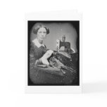 Seamstress Working Daguerreotype 1853 Greeting Card