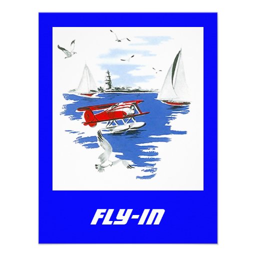 Seaplane Floatplane Fly-In Fly In Invitations
