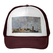 Seaport By Boudin Eugène Trucker Hat