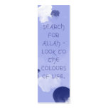 Search for Allah Islamic bookmark Business Card Template