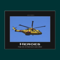 Search & Rescue Helicopter Motivational Postcard postcards