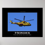 Search & Rescue Helicopter Motivational Poster