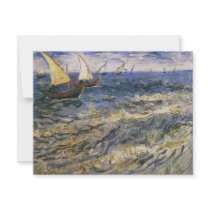 Seascape at Saintes-Maries by Vincent van Gogh Custom Invite