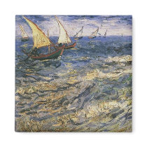 Seascape at Saintes-Maries by Vincent van Gogh magnets
